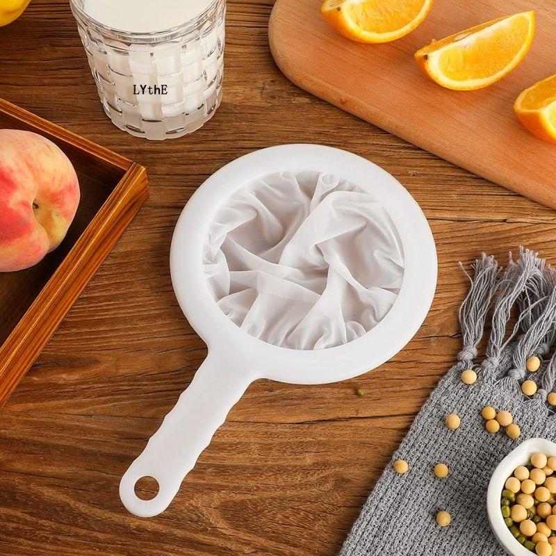 Kitchen Food Strainer Spoon 100/200/400 Mesh Reusable Super Fine Colander Mesh Sieve Strainer with Handle for Tea Soymilk Coffee