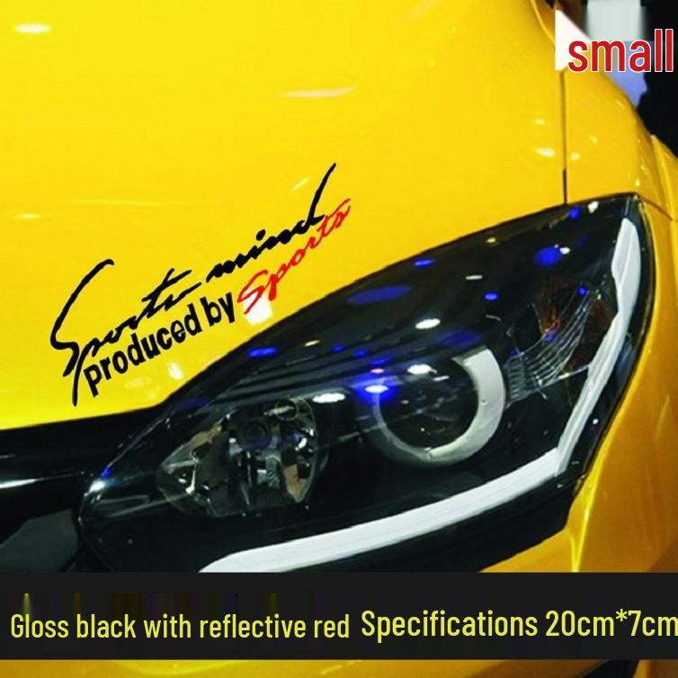 

Y-187 Small Reflective Sports Headlight Eyebrow Car Sticker Black
