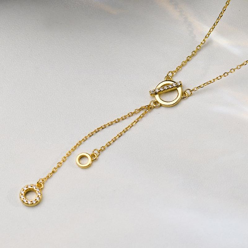 

Ожерелье с кисточками из круглого циркония с молодежной роскошью, Y-образное ожерелье для женщин, ярко сияющее