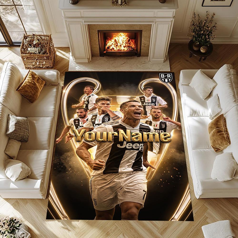 Cristiano Ronaldo (7) Přizpůsobte si svůj koberec se jménem, polštář na kancelářskou židli, dárek do domácí ložnice obývacího pokoje.