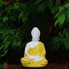Polymarble Statue Lord Figurine/Idol (Orange Earthenware Dhyan Buddha)