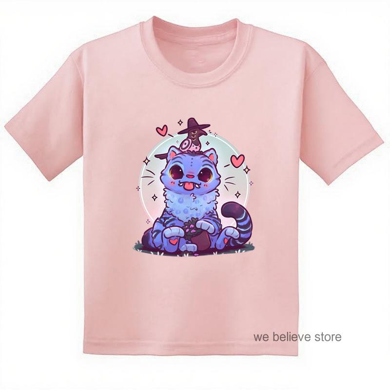 Kids T-shirt K-Pop Demon Hunters Tiger Shirt Fans Gift Toddler Girl Boy Hot Movie Print Tiger Short Sleeve T-shirt