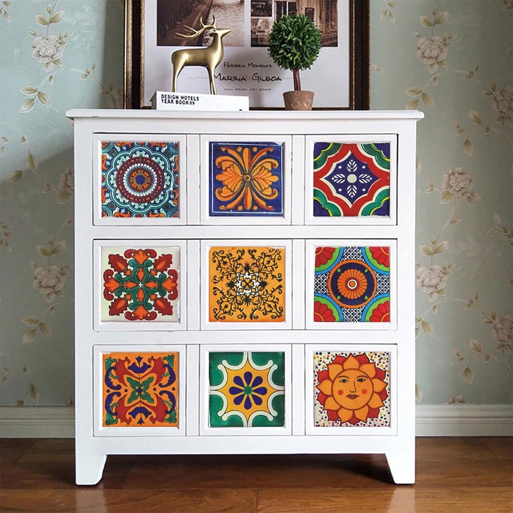 Autocolante pentru faianță marocană, 24 buc 15 * 15 cm Autocolante vintage autoadezive de vinil pentru faianță autocolante DIY pentru faianță Decorare pentru casă pentru bucătărie living dormitor