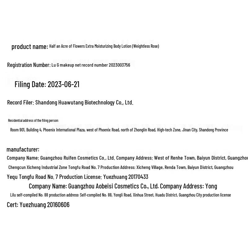 Half Acre Flower Field Niacinamide Body Lotion