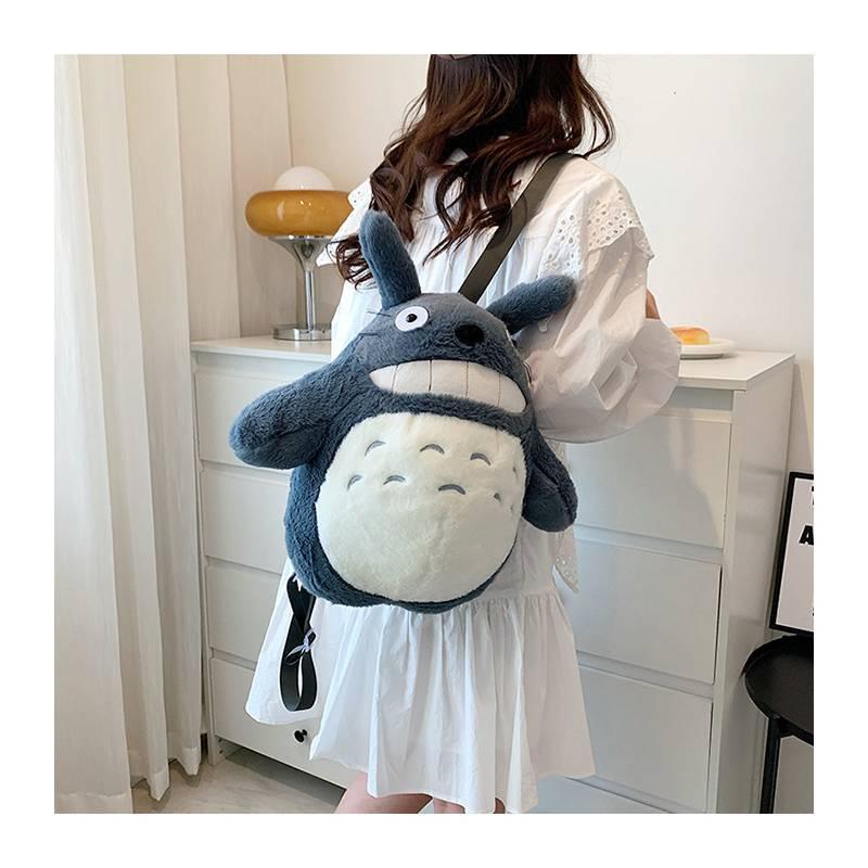 Cute Plush Cartoon Backpack For Girls, Large Size With Lovely Double-shoulder Dragon Cat Design