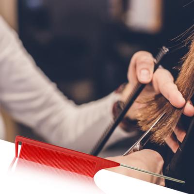 Hřeben s hrotem na oddělování pěšinky, tupírování, antistatický, žáruvzdorný hřeben s hrotem pro kadeřnický salon