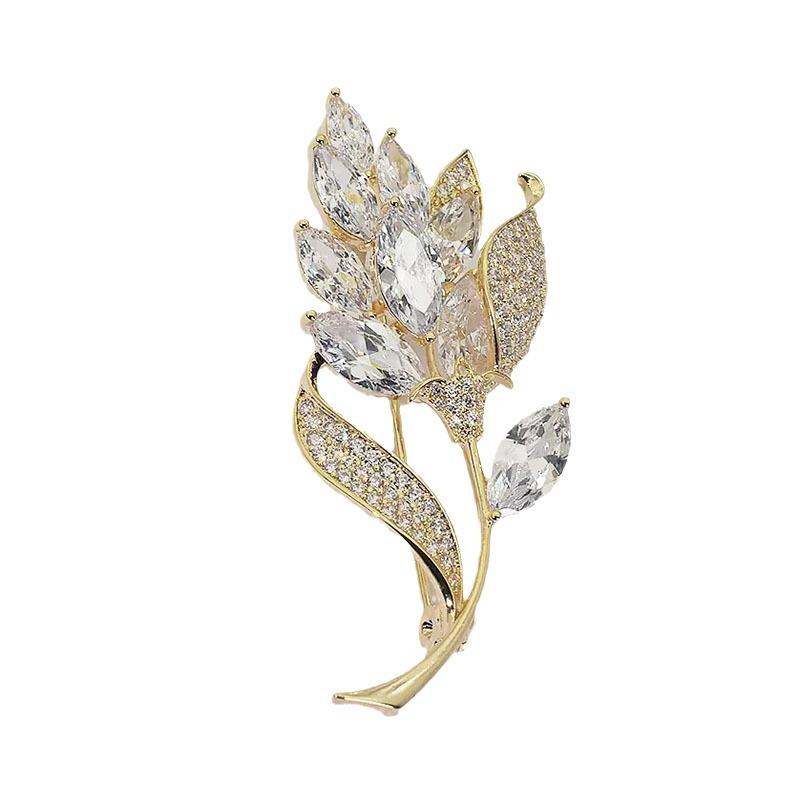 Tulip Brooch High-End Femininity Luxury Pin Suit Sweater Vintage Exquisite Brooch Tide