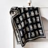 Luxury Butterfly Print Faux Cashmere Scarf: Warm, Stylish Color-Block Shawl for Women, Perfect Winter Neck Warmer