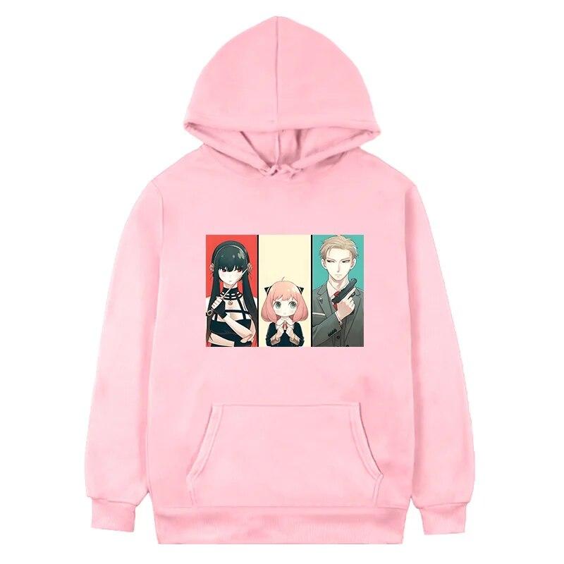 Spy X Family Forger Fam Anime Sudadera Unisex Hip Hop Otoño e Invierno Cálida Casual Sudaderas Mujer Sudadera Kawaii Ropa Unisex