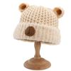 Cute Bear Hat for Women In Winter Plush New Korean Knitted Hat Versatile Warm Ear Protection Thickened Fashionable Plush