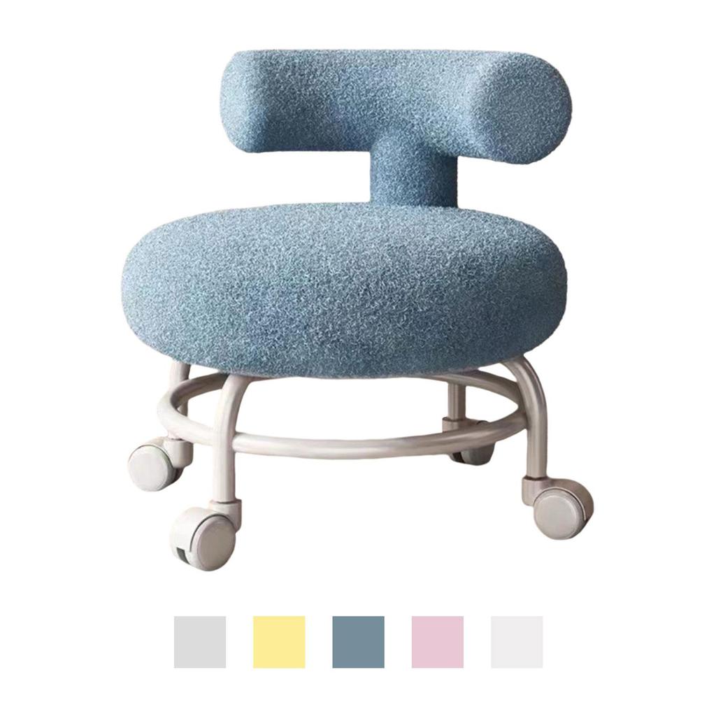 Adjustable Back Support Rolling Stool for Home And Office Use