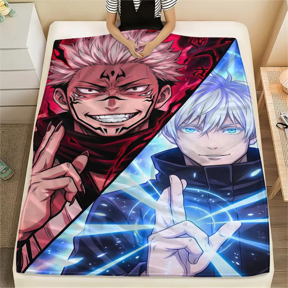 Jujutsu Kaisen Battle Blanket, Cozy Throw for Sofa Bed, Ideal Gift for Anime Enthusiasts.chl