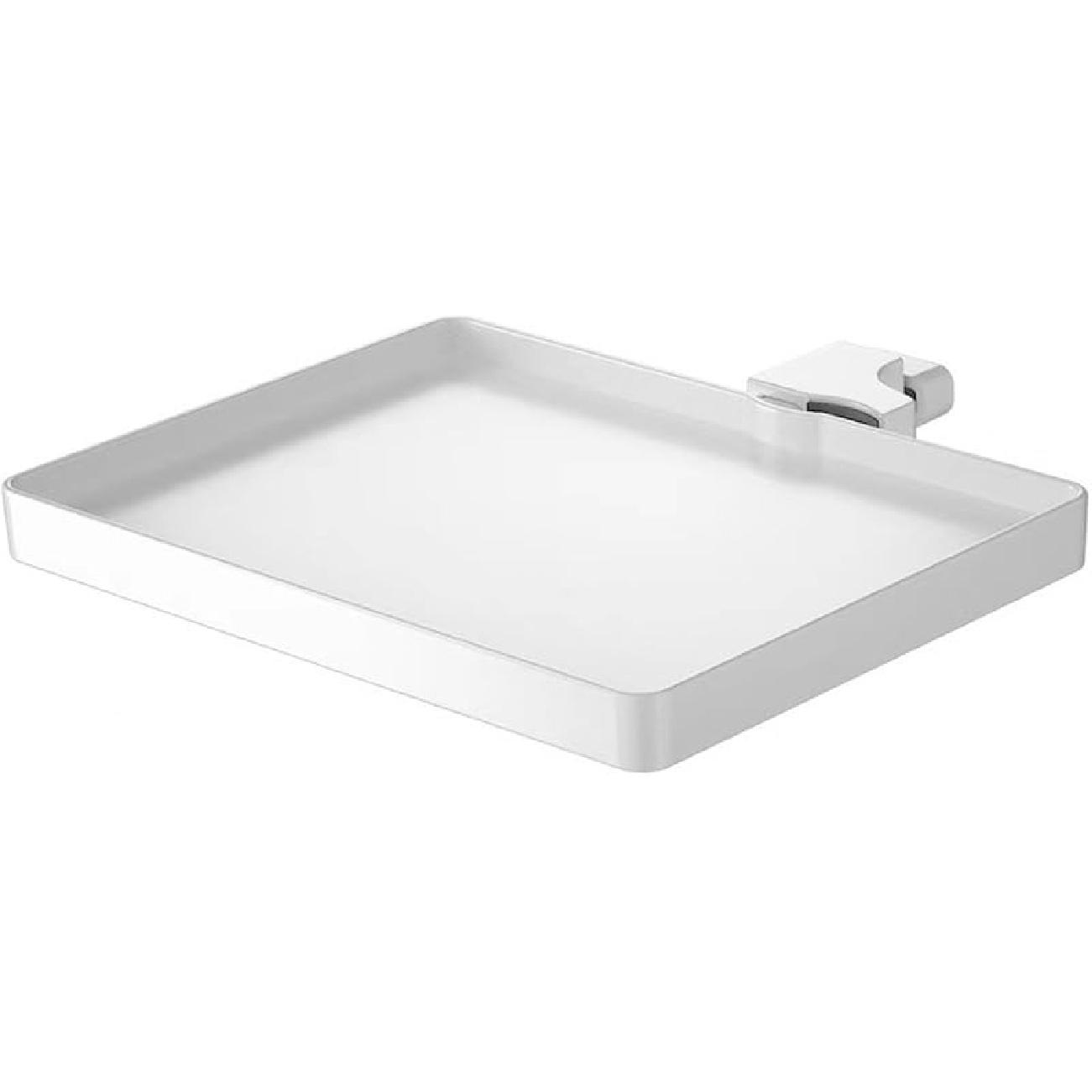 Microphone Tray Clamp Tray Holder,Instrument Stand, Sound Card Tray Microphone Sound Tray Brackets for Stage Live Streaming, White