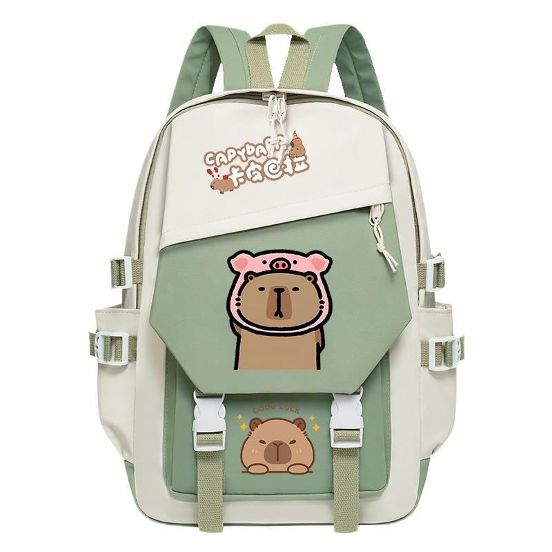 New Kapibara cute emoji print college light style primary and secondary school students spine bag