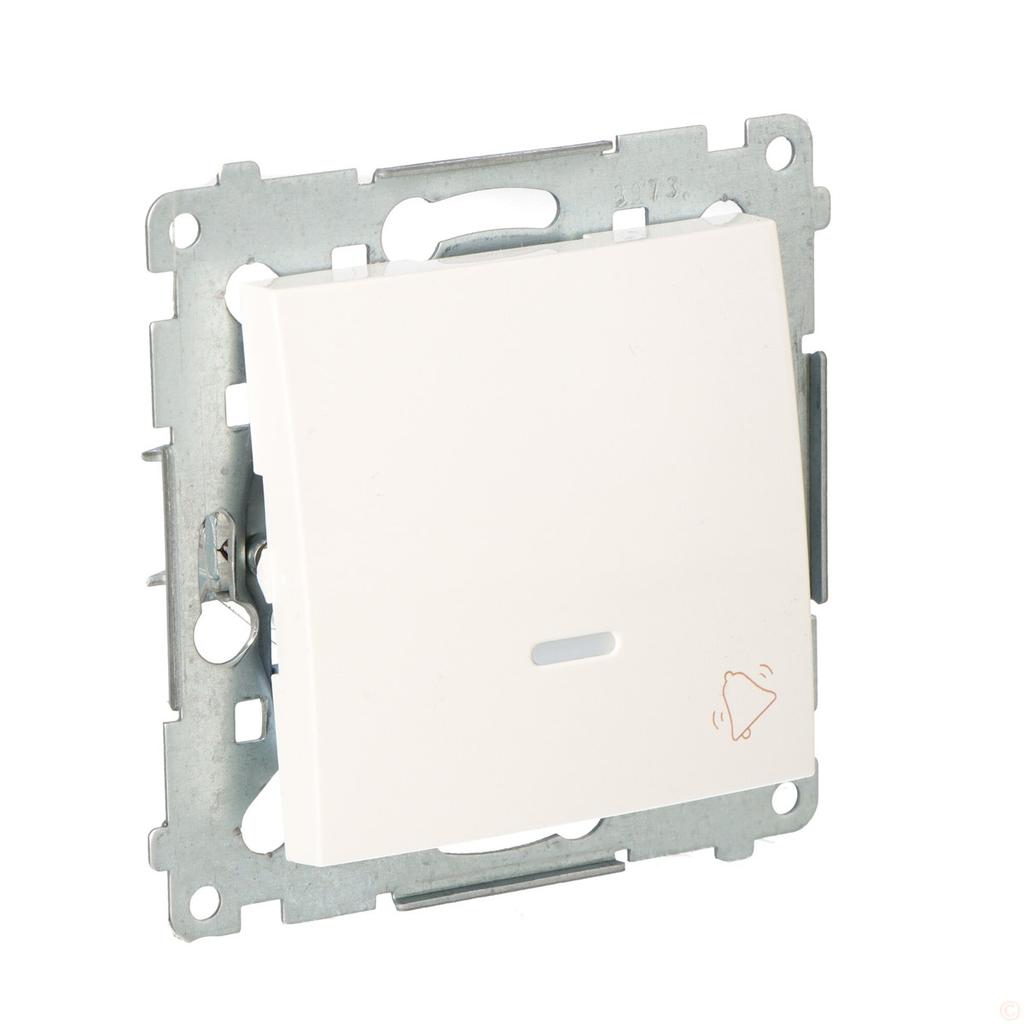 "Bell" button with LED backlight 10 AX, white Simon54