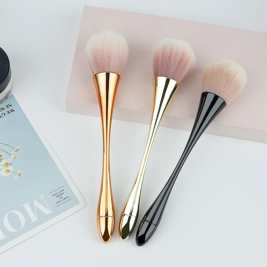 1 pièce Brosse à poussière pour ongles Taille fine douce Nettoyage de la poussière Nettoyant Nail Art Dissolvant Pinceau à poudre Maquillage Outils Stylo Manucure Coloré