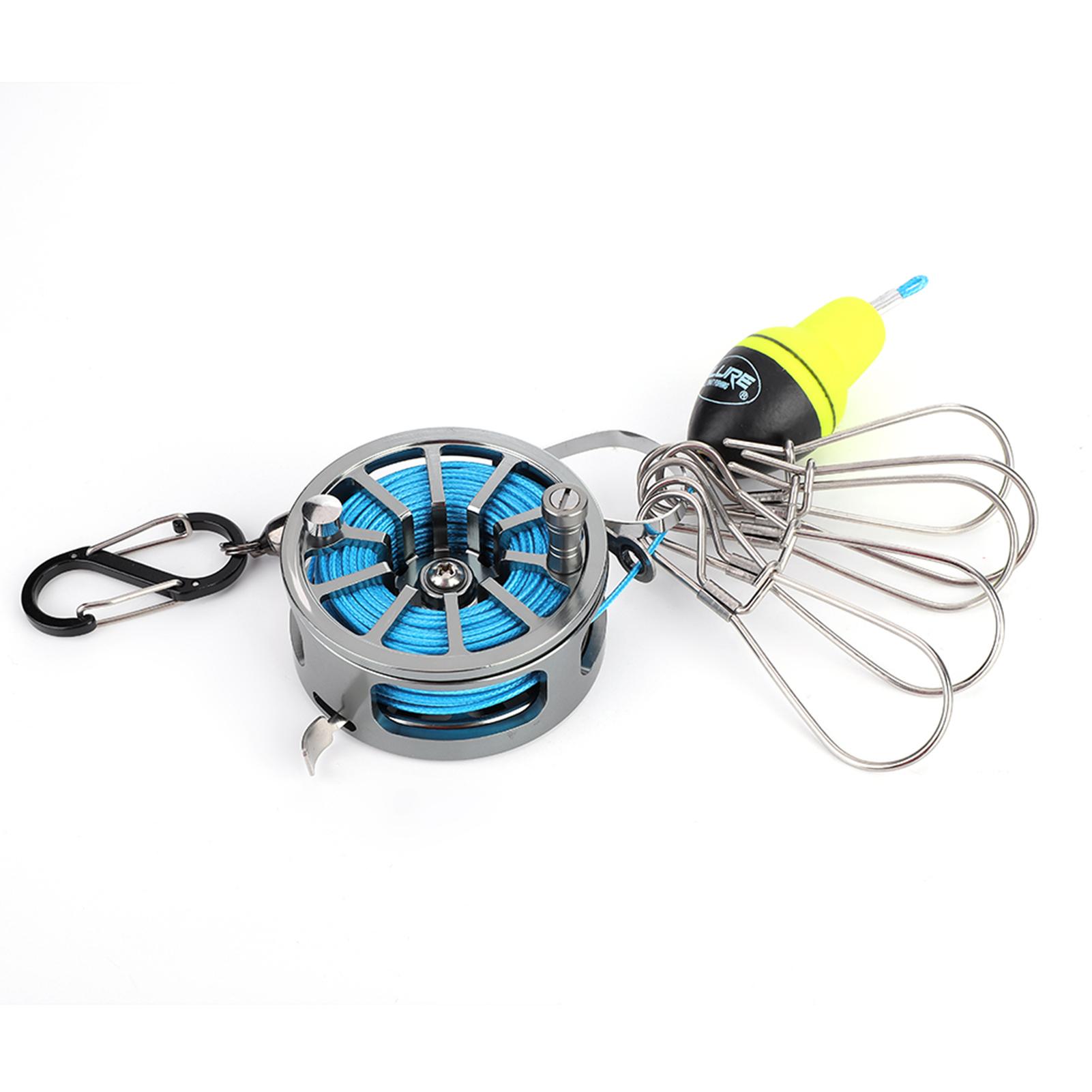 

Fish Lock Buckles 6m 5 Locks Chain Stringer with Float Fishing Tackle Accessory(Silver 60#)