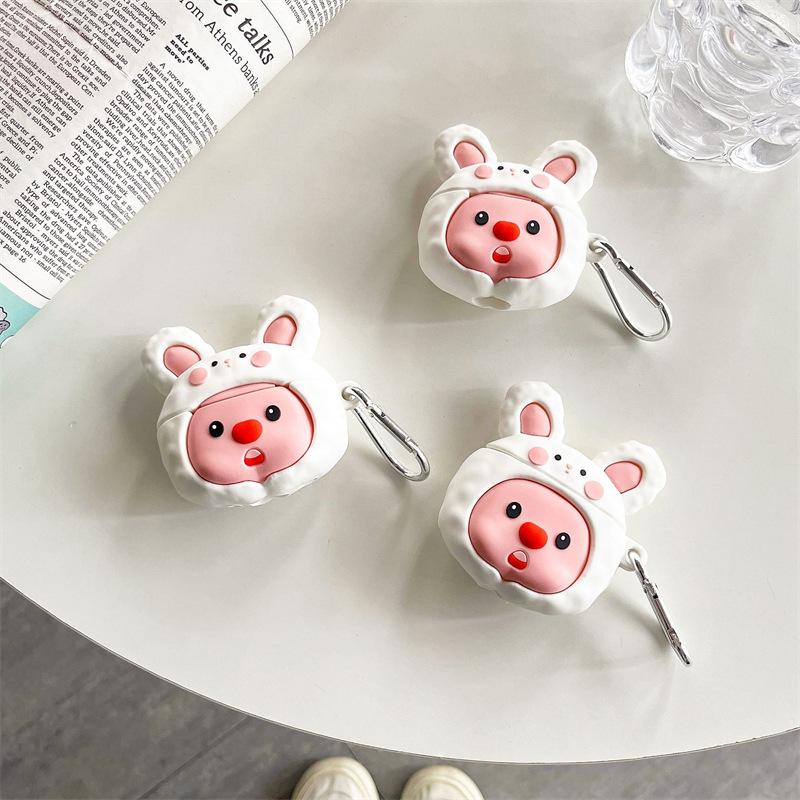Cute rabbit ear beaver for AirPods pro1 generation protective case 1 generation pro1 generation apple bluetooth headset case