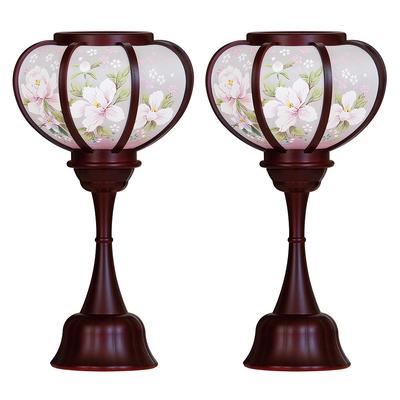 Buddhist Altar Shop Takita Shoten Bon Lantern Mini Lantern Honoka LED Cordless 6532 Height 27 Cm X Width 15 Cm Standing Lantern with Certificate