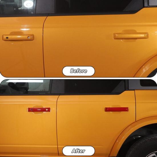 For Ford Bronco -2025 Exterior Door Handle Trim Cover Accessories Red 5PCS