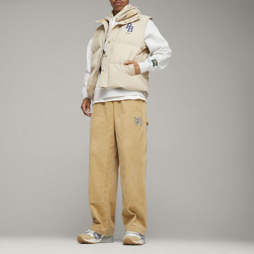 Puma X Rhuigi Collaboration Puffer Vest With Letter Print And Stand Collar Men Outerwear White 620887-65
