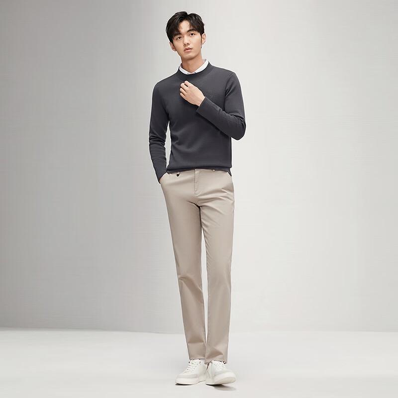 Men's Mock Neck Wool Blend Sweater