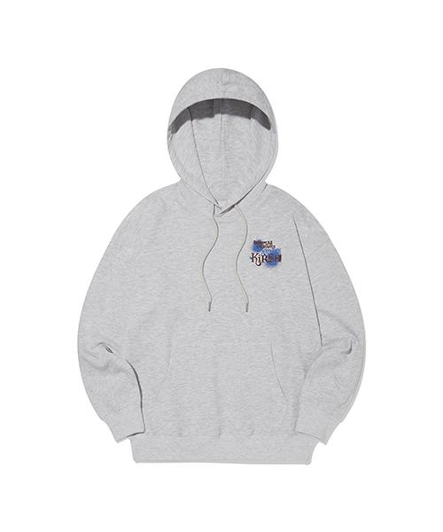 Kirsh Back Point Graffiti Graphic Hoodie [Melange Gray] Melange Gray/1