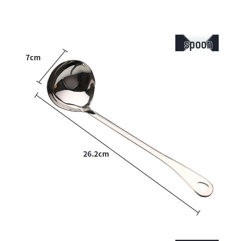 Heart-shaped Non-magnetic Stainless Steel Ladle with Long Handle and Anti-scalding Design for Hot Pot and Soup