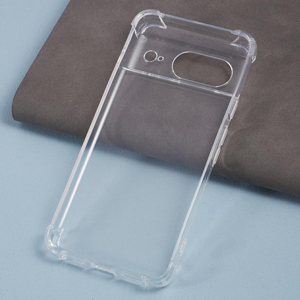 For Google Pixel 8 Clear Case Soft TPU Four Corner Anti-drop Phone Cover