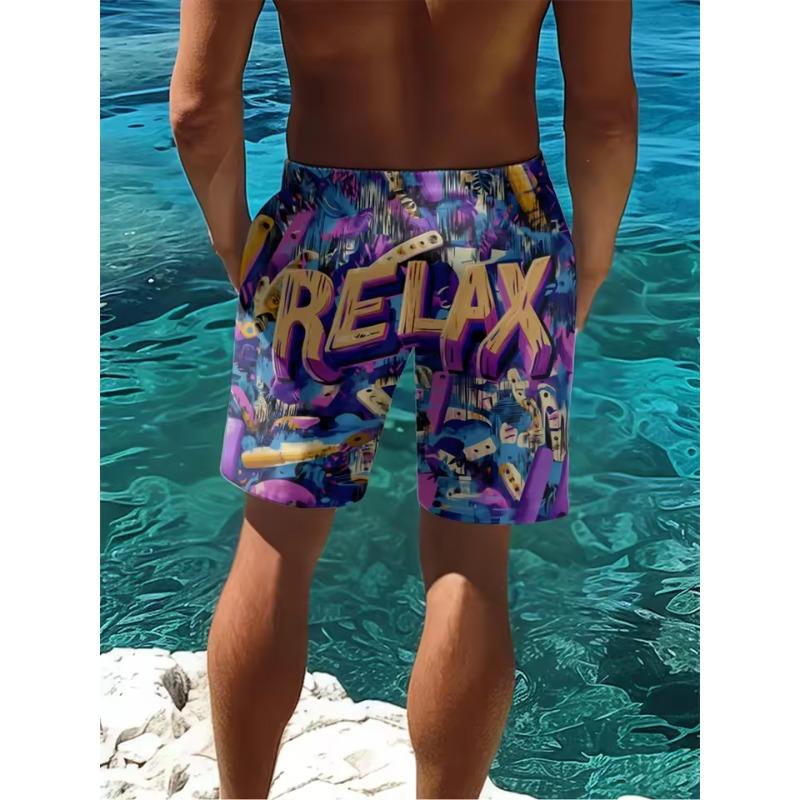 

Personality Graffiti Pattern Swim Trunks Men Summer Surf Board Shorts Swimsuit 3D Printed Harajuku Cool Short Pants S