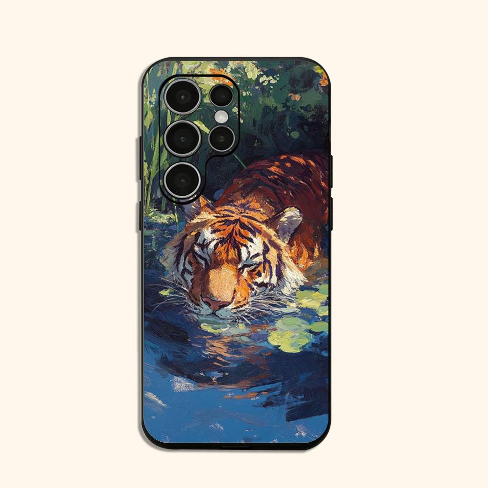 Lion & leopard Phone Case For Samsung Galaxy S 24,25,23,22,21,20 Plus Ultra 5G Lite Shockproof Cover