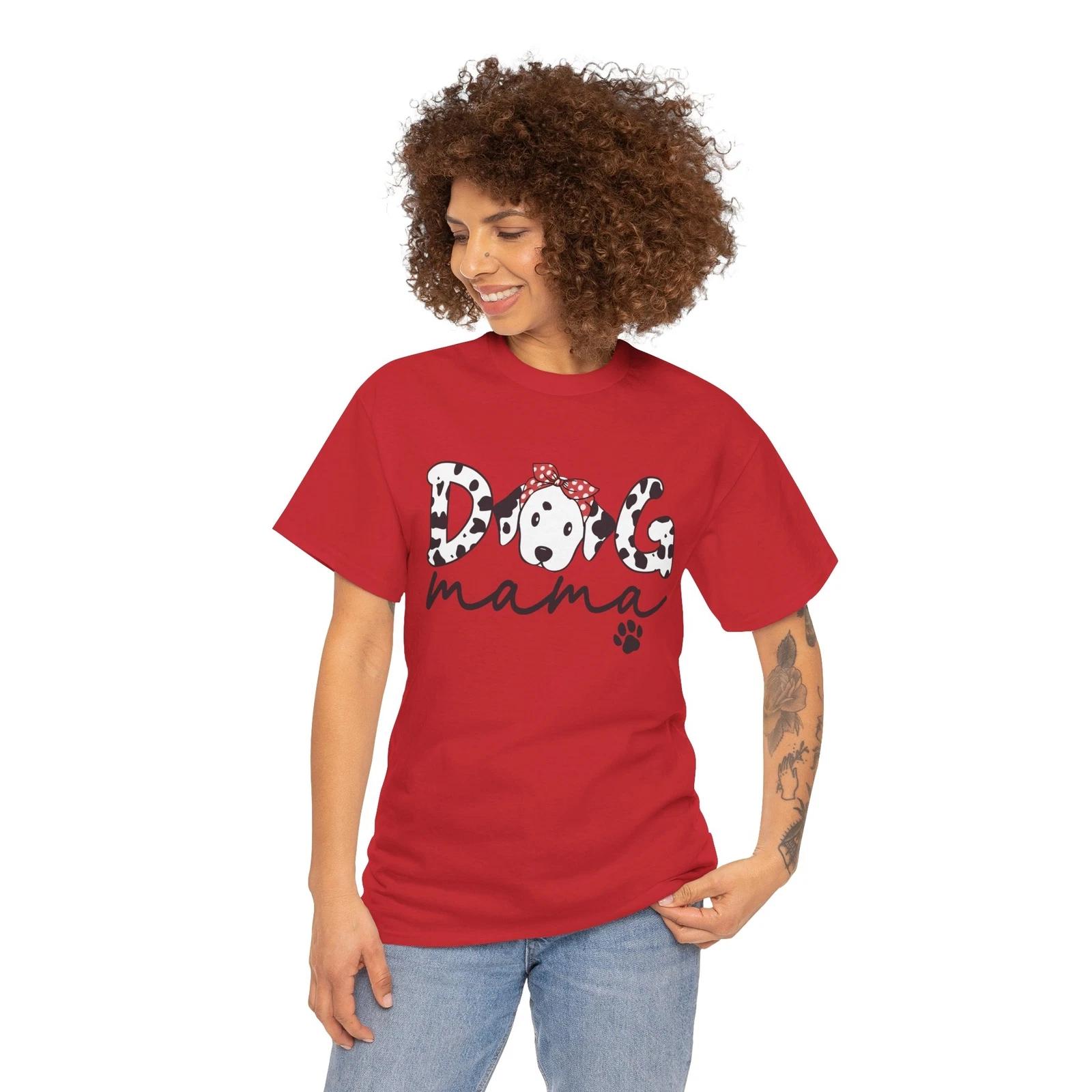 Dog Mom T-Shirt – Funny Puppy Lover Paw Print Graphic Tee | Dog Shirt S