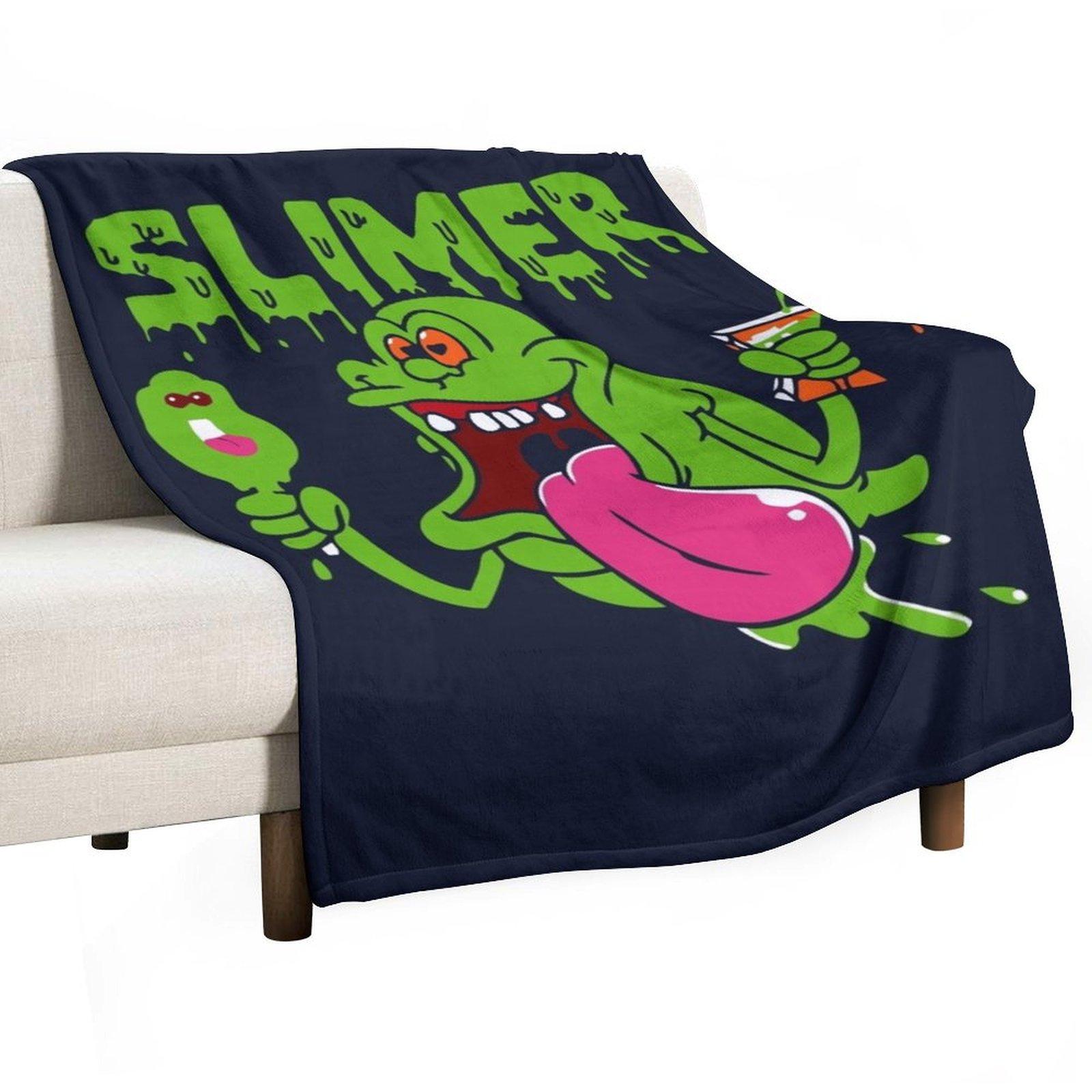 Slimer funny Throw Blanket Kid S Soft Plaid Single decorative Blankets 30x40in