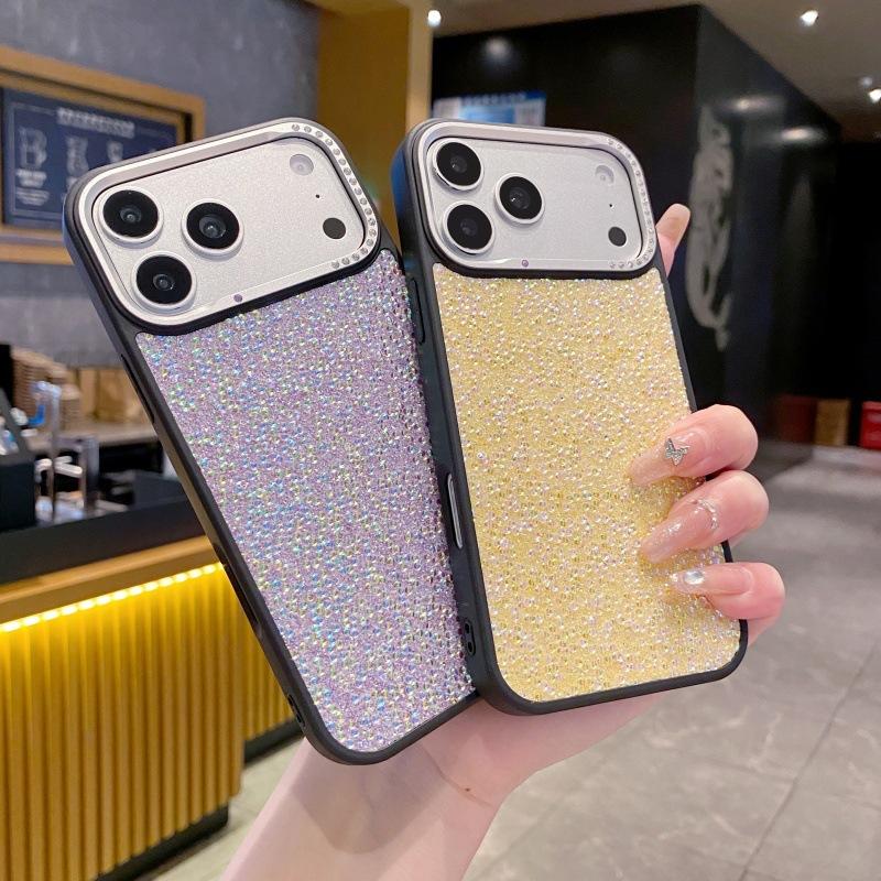 17 Applicable iPhone16promax Point Drill Leather Pattern 16 Apple 17pro Mobile Phone Case 17promax Protective Case