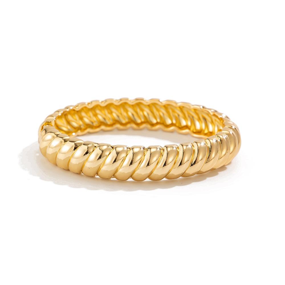Metal Thread Texture Bangle Thick Women's Hand Bracelet Hip-Hop Retro Spring Bracelet  Men Women