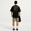 Men's Nike T Shirts Men's Black/Gray Olive Crew Neck Moderate