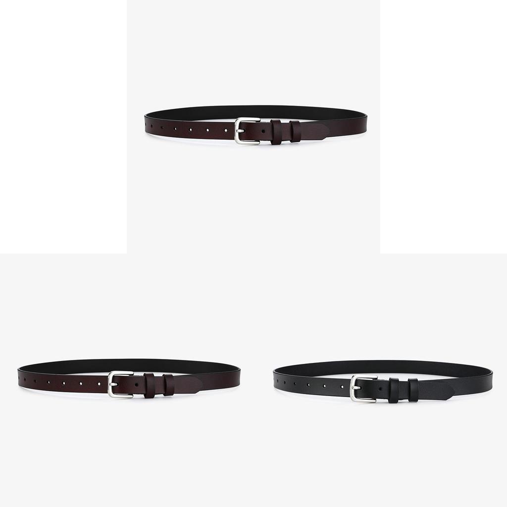 Retro Style Cowhide Belt With Alloy Pin Closure For Office And Daily Use