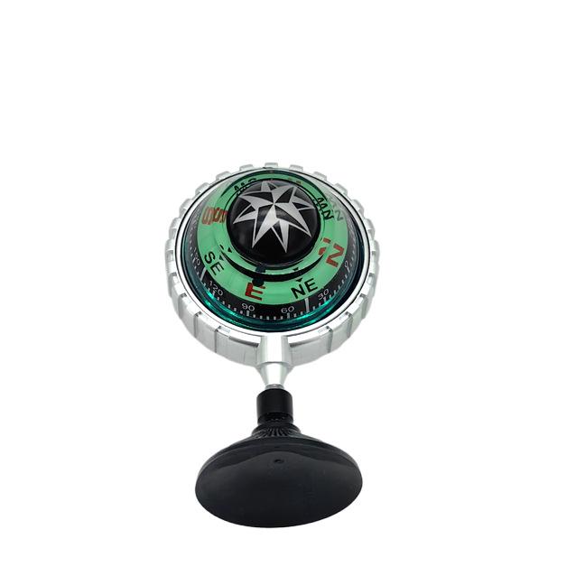 LC530 Vehicle Compass with Suction Cup - Accurate Directional Car Ornament In Stock зелёный