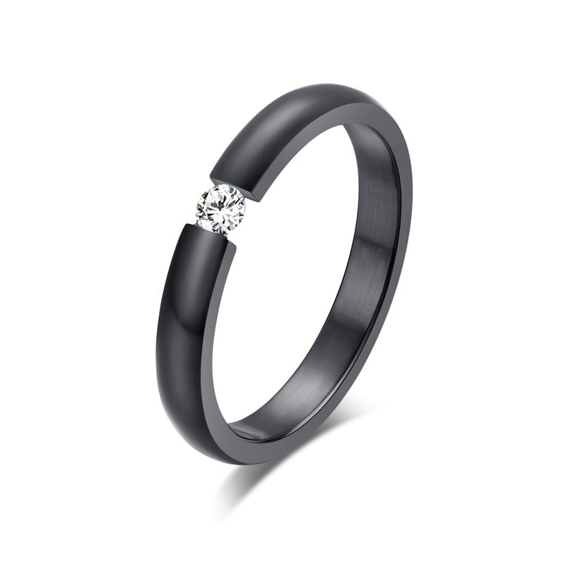 Engagement Ring for Women Stainless Steel Silver Color Gold Color Finger Girl Gift US Size 5 6 7 8 9 10