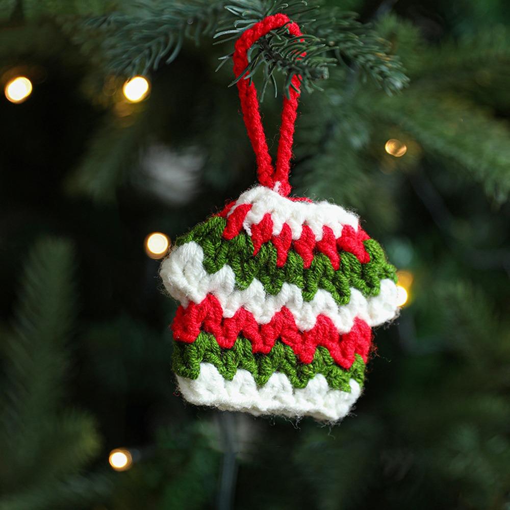 Soft Woven Christmas Tree Pendant Cute Christmas Woolen Socks Ornaments  Home Xmas Decor