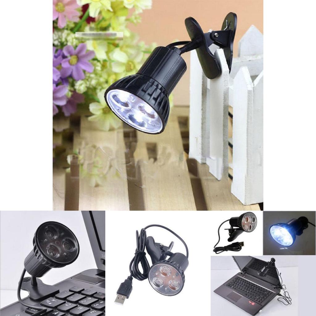 Lâmpada USB Portátil de Qualidade Premium com 3 LEDs e Clipe para Notebook e Luzes de Leitura
