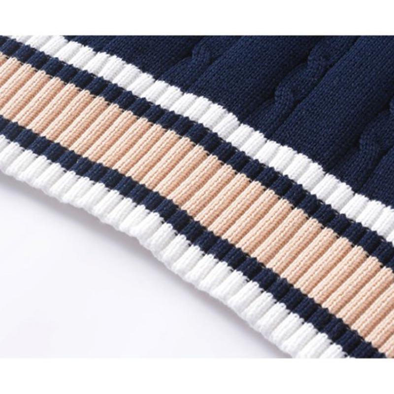 V-neck Knitted Sweater Vest for Women Autumn Winter 5XL Plus Size Cotton Thicken Sleeveless Pullover Preppy Style Fashion Clothing