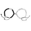 2 Stück Partnerarmband-Set Modisches Türkis Modisches Elegantes Magnetisches Perlenarmband für Dates