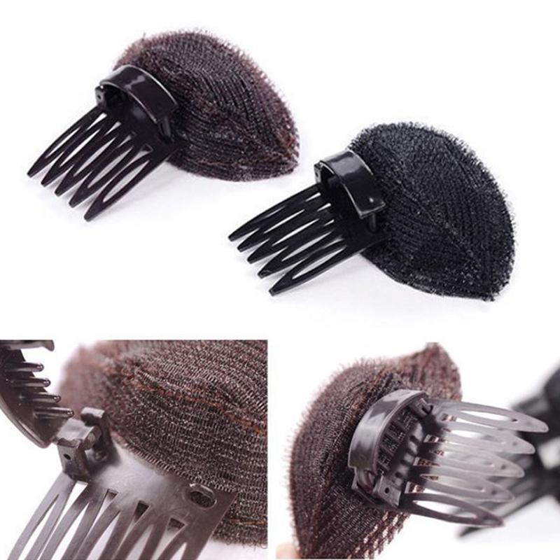 Almofada de cabelo fofo invisível almofada de cabelo esponja clipe bun bump it up volume base de cabelo para mulheres meninas