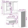 Bathroom Cabinet Set 4 pcs Smoked Oak 50 x 14.5 x 70 cm