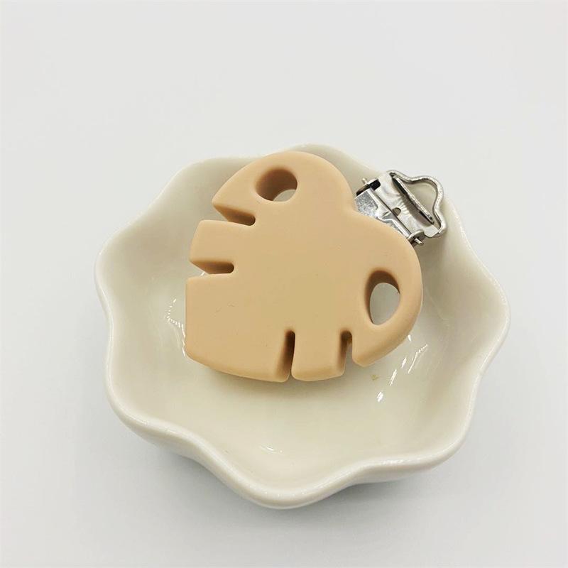 

Customizable Silicone Leaf Pacifier Clip - Creative Anti-Drop Chain