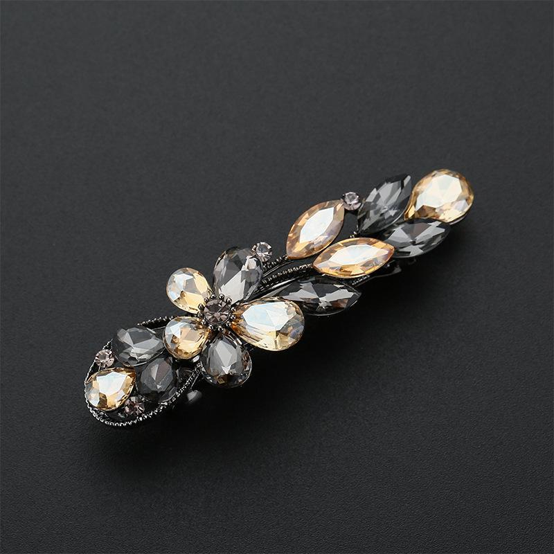Geometric Rhinestone Crystal Hair Clip - Korean Style Celebrity Trend for Bangs and Straight Hair