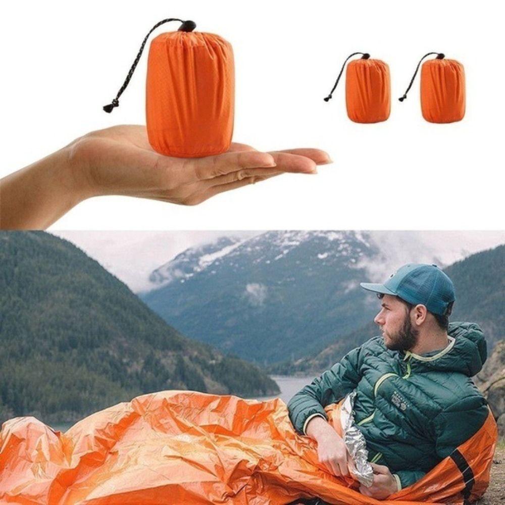 1 Set Portable Thermal Blanket Windproof Bivy Sack Rescue Kit Blanket First-aid Blanket  Shelter