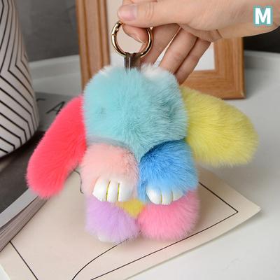 15Cm Rabbit Fur Keychain Women Bag Car Key Chain Pendant Decoration Jewelry Bags
