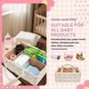 Floral Diaper Caddy Organizer with Handles and Removable Dividers Portable Nursery Storage Basket Versatile Baby Storage Basket